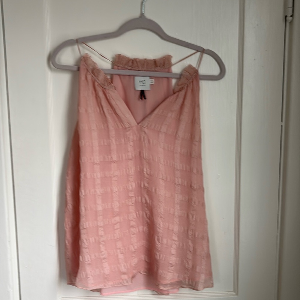 Anthropologie HD in Paris. Pink Silk halter top. Size 10